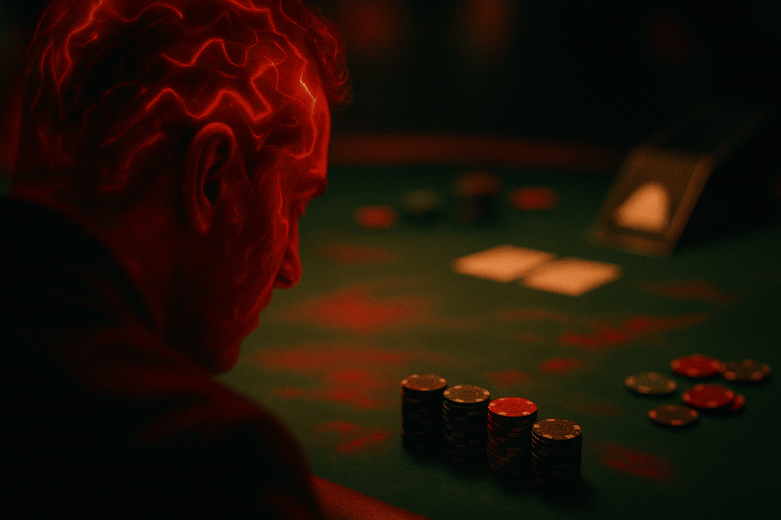 認知バイアスと悪い賭け判断のイラスト